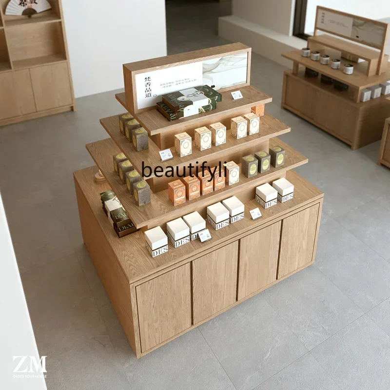 05 FG17Nakajima Counter Multi-layer Tea Shop Gift Display Cabinet Chinese Shelf Commodity Display Rack