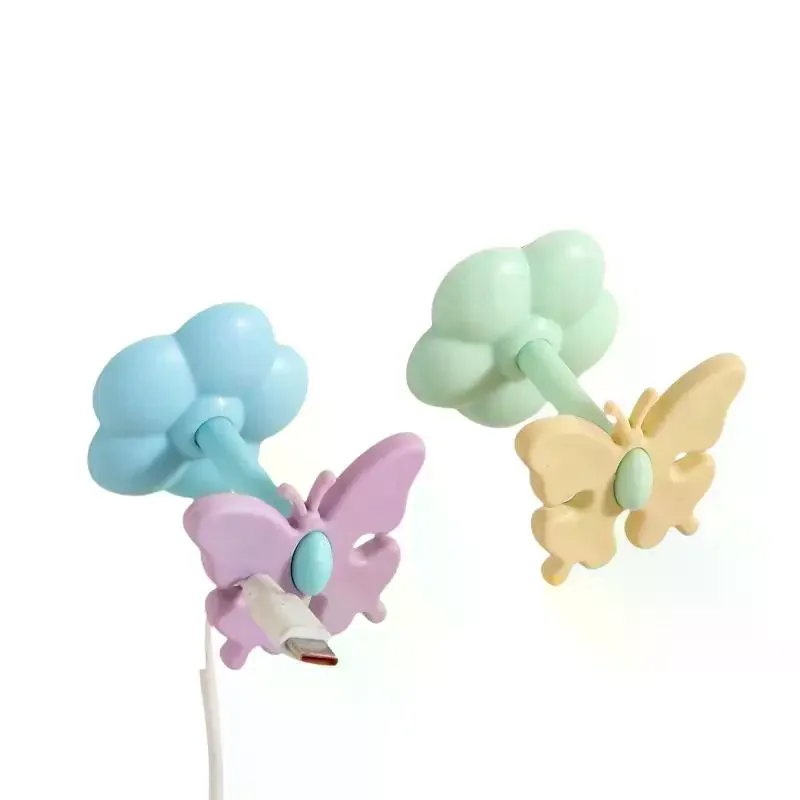 Easy Press Adhesive Back Butterfly  Cute Cable Holder for Travel Office Home Charger Data Wire Sorting