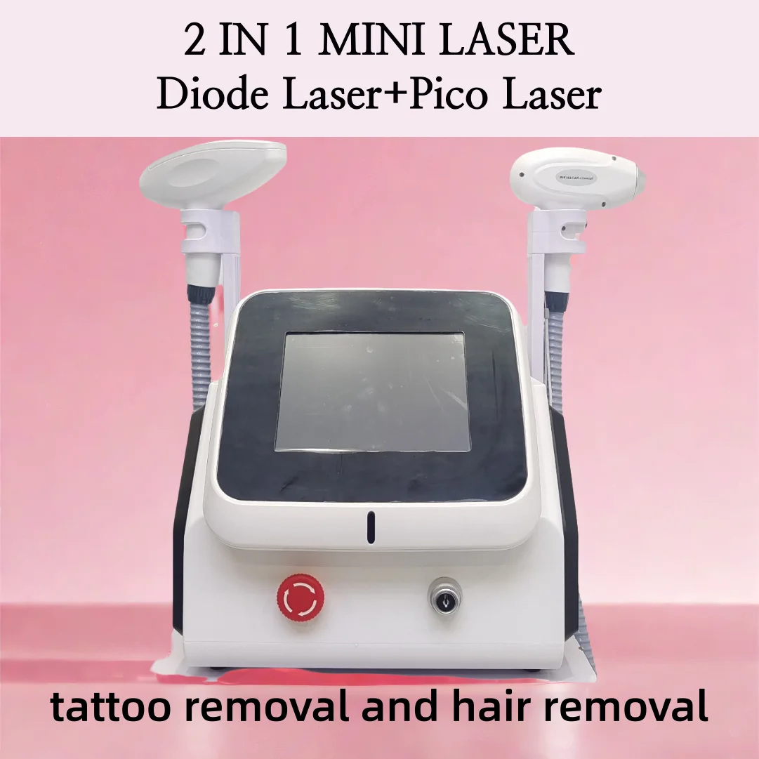 ‌ 2025 المهنية 2in1 ديود صغير بيكو ثانية ليزر 755 808 940 1064nm إزالة الشعر إزالة الوشم معدات صالون الثلج غير مؤلم