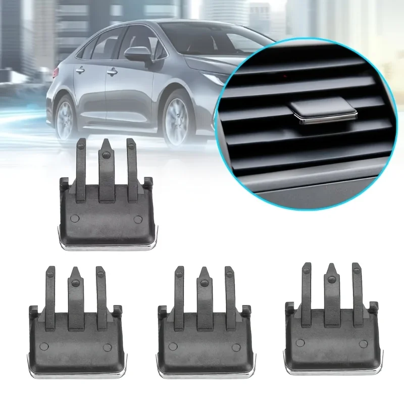 6PCS Universal Car Air Vent Knob Air Conditioning Blade Adjustment Clip Vent Slider Fit For Toyota Corolla Auto Replacement Engi view 3
