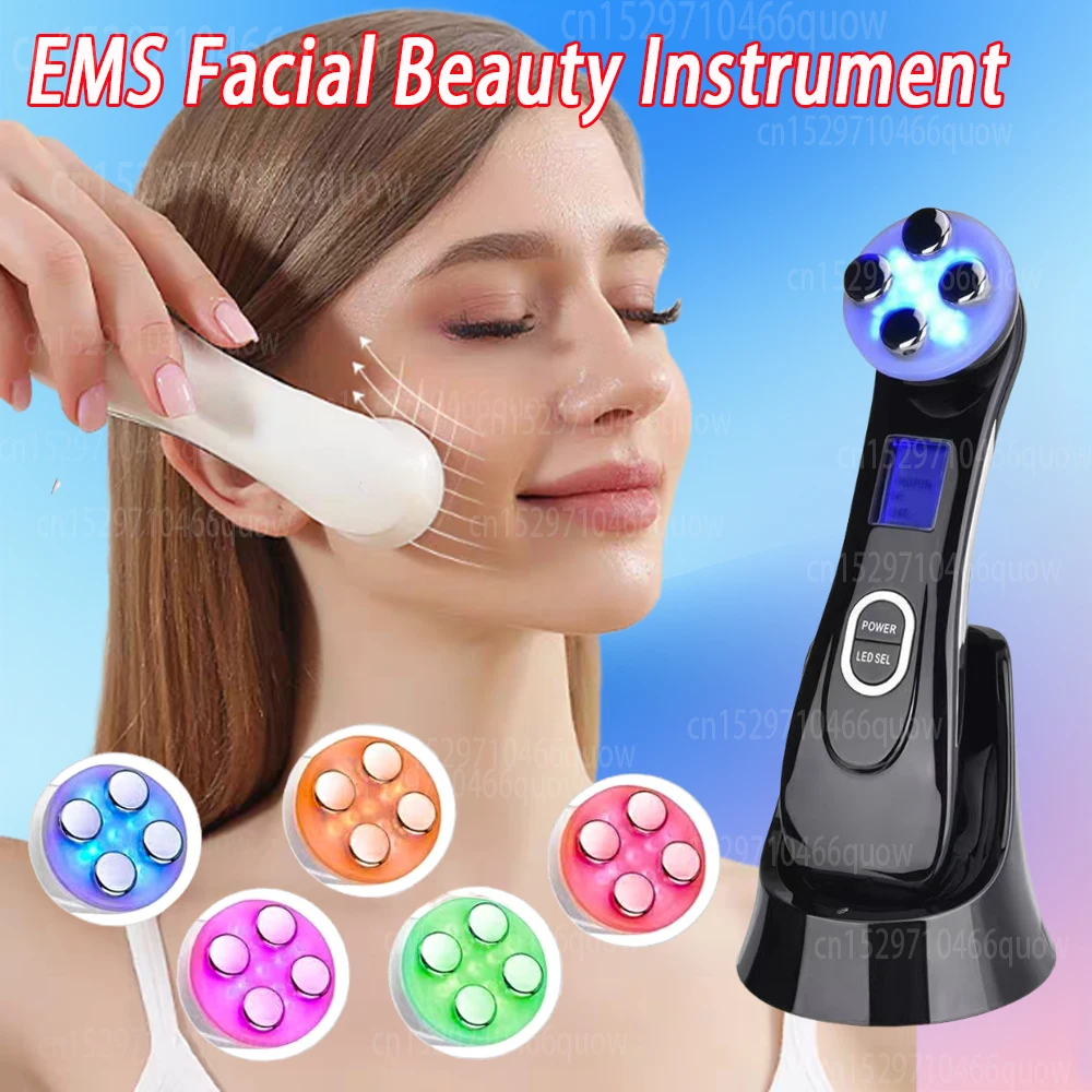 

Микротоковый EMS-аппарат для лифтинга лица с красным светом, омоложение кожи, V-образный массажер для лица, прибор для подтяжки двойного подбородка, косметический инструмент для лица