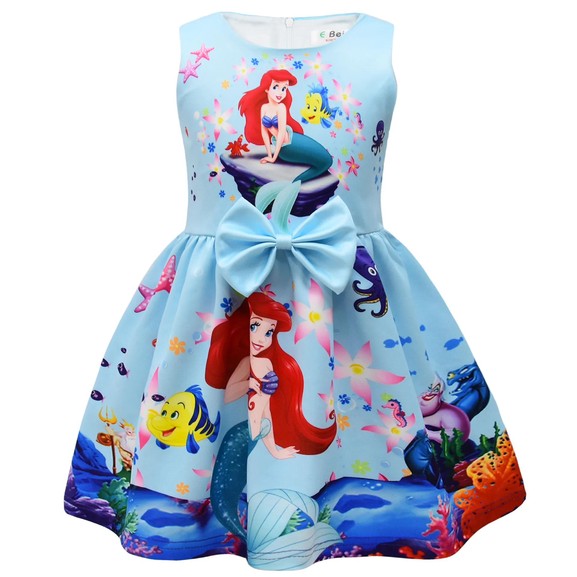 

Girls Mermaid Princess Dress Kids Baby Girl Cartoons Casual Ariel Dresses Children Clothes 2-10 Years Kids Party Skirts Clothing