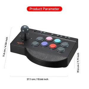 PXN 0082 Game Joystick With Flood Floor Console Street Fighter Controller Game Joystick for USB PS3/PS4/Switch/PC/Android TV/Xbox 12 Main Sales Flick Control - №8