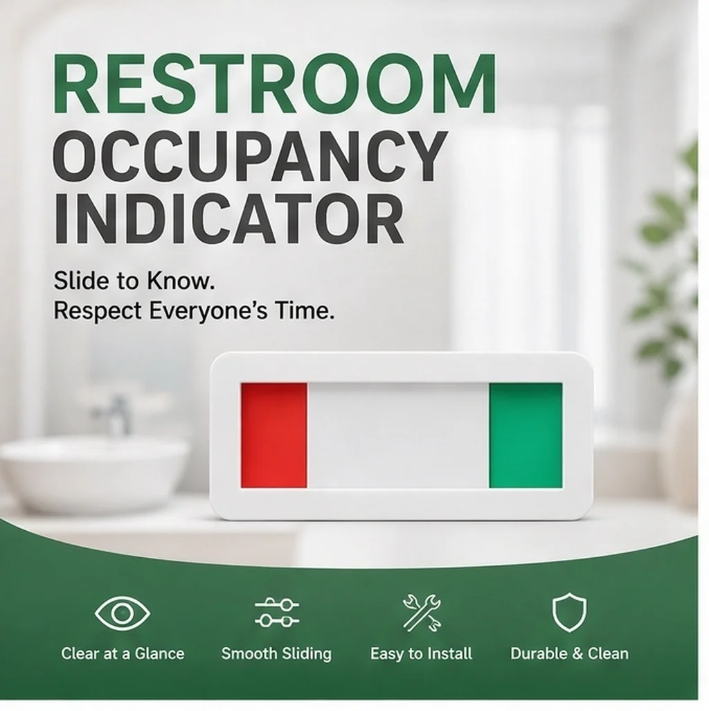 Pmma Not Disturb Sign Slide Privacy Signboard for Bathroom Toilet Door Vacant Occupied Room Status Display Vacant Occupied Sign