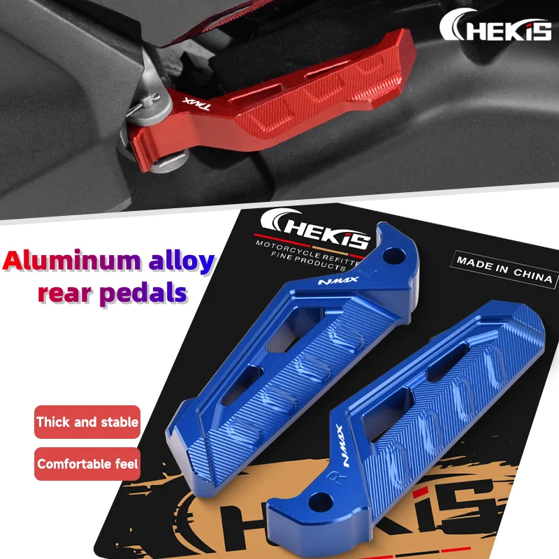 

Chekis подходит для Yamaha Nmax125/155/160 Nmax Neo/Neo S/Nmax Turbo Tech Max Модифицированные аксессуары Задние педали из алюминиевого сплава Педали пассажира Левые и правые противоскользящие педали База для ног