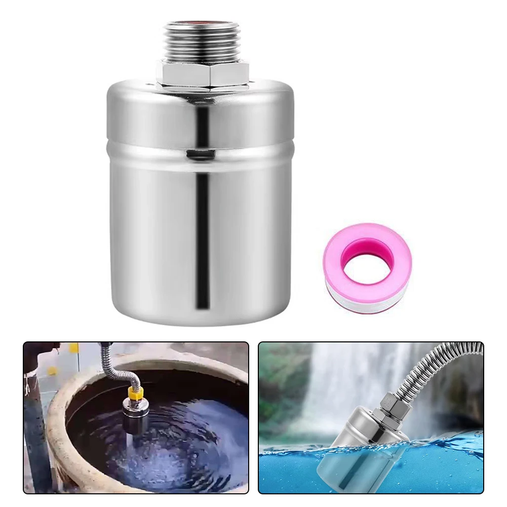 1 Pcs Water Level Controller Automatic Stainless Steel Float Ball Valve Tank Valve Floating Ball Valve Water Level Controller