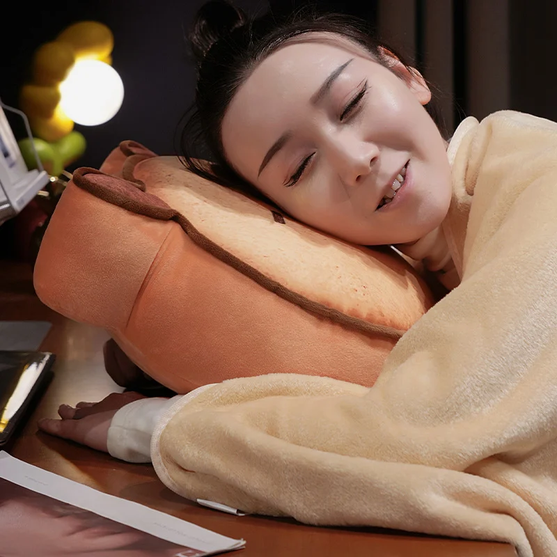 Lovely Animal Pillow Sleeping Cushion Stuffed Soft Sofa Back Pillow Birthday Gifts Cartoon Toast Capybara Cat Plush Toys