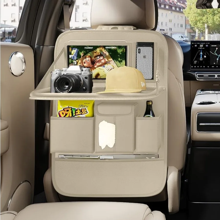 

Back Seat Car Organizer 1 PackBackseat Organizer with Tray Multifunctional Car Seat Back Storage Box with Foldable Tablet Holde