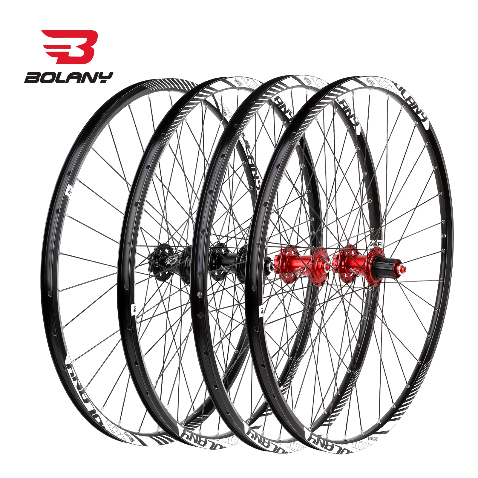 BOLANY 120 Clicks Bicycle Wheels 32 Spoke Aluminum Alloy 6061 Ultra Light MTB Wheelset HG 8-12 Speed Mountain Bike Wheelset