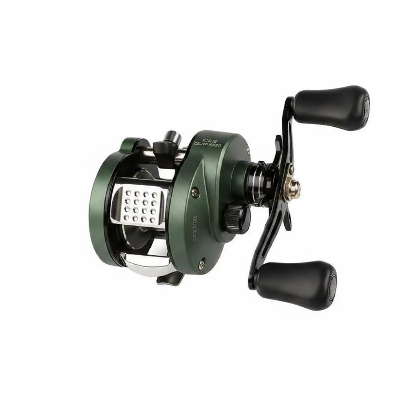 High Drag Fishing Reel Metal Frame Round Baitcaster with Strong Brass Gear for River Lake or Sea Use