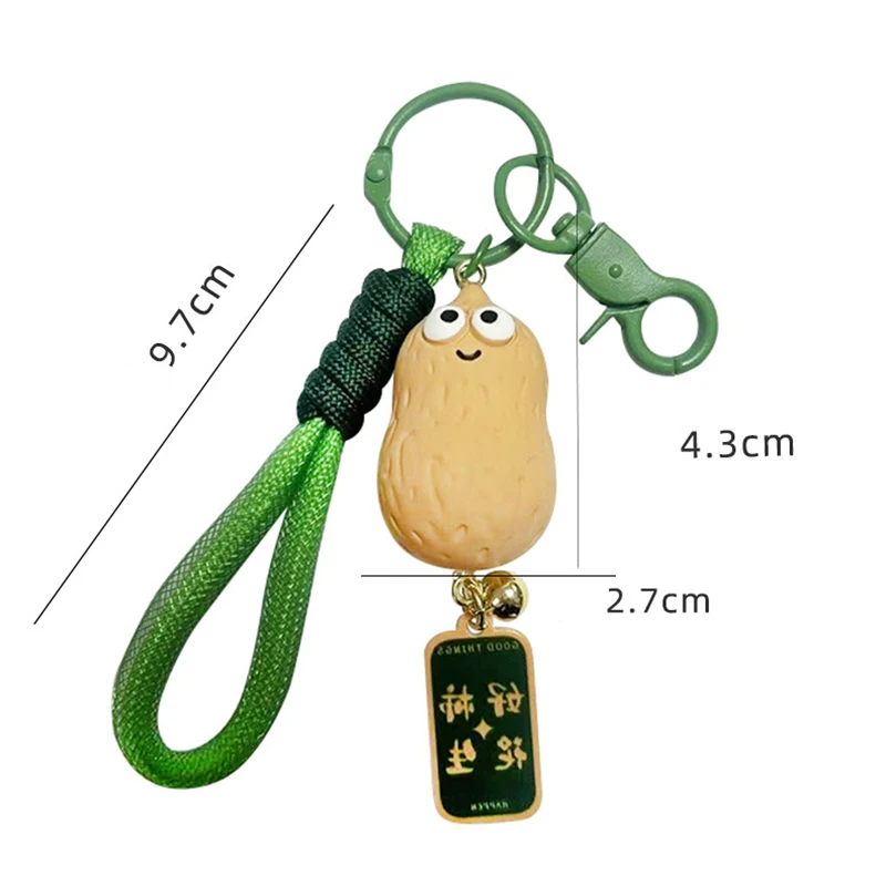 여아용 귀여운 만화 땅콩 인형 키체인, 귀여운 크리에이티브 축제, 작은 선물, 재미있는 가방, 배낭 장식, 작은 펜던트, 1 개
