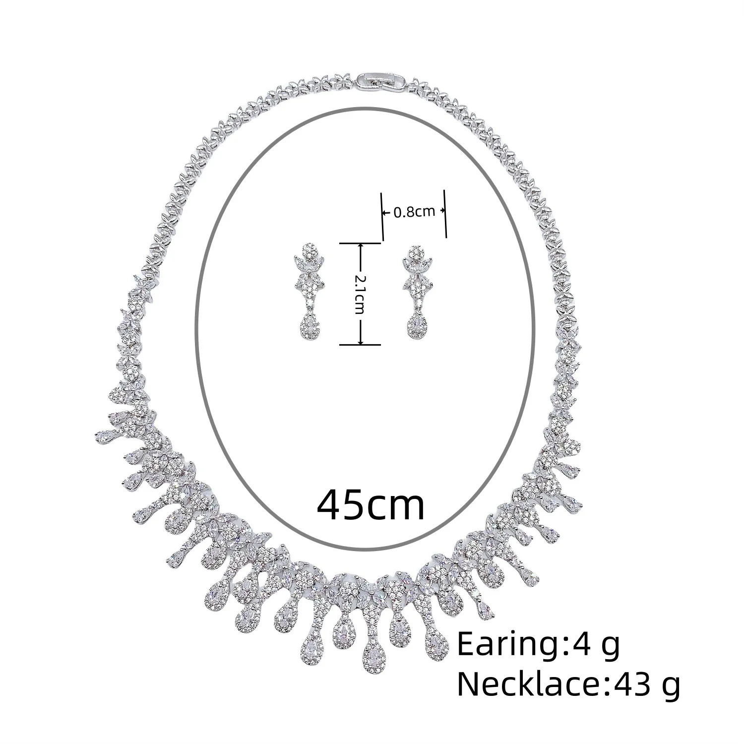 Bonito roxo multi-cor lágrima linda jóias 2 pçs colar brincos vestido feminino banquete festa de casamento presente M-660