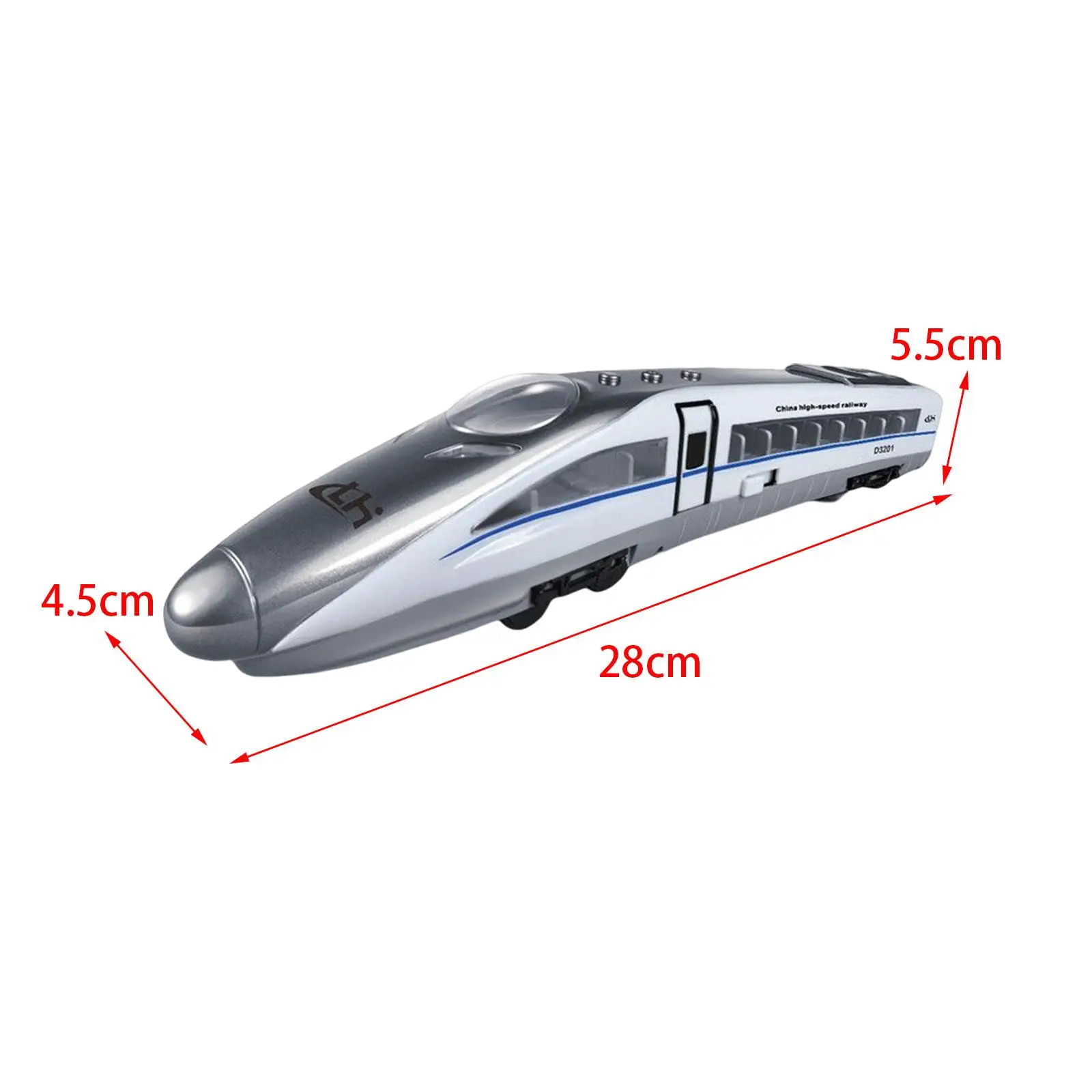 High Speed Train Pull Back Toy for Kids 8-11 with Sound Light Simulation Diecast Model Car Open Door Sliding Locomotive