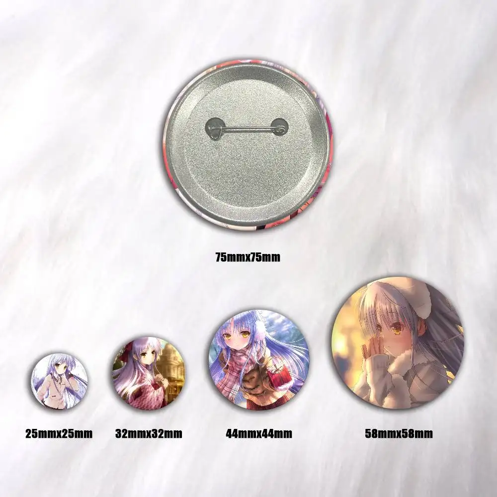 Classic Game Anime A-Angel B-Beats Kanade Tachibana Badge Tinplate DIY Backpack Clothing Accessories Jewelry Pins