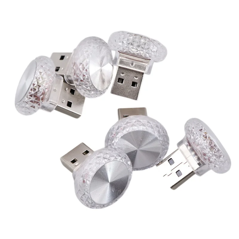 Portable Car USB Ambient Light Mini LED Decorative Atmosphere Lamps For Auto Interior Environment Light Computer Light Plug Play