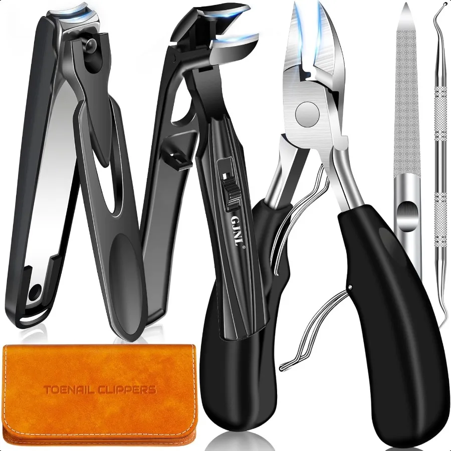 

Toenail Clippers for Seniors Thick Nails Angled Head Large Toe Nail Clippers for Men Heavy Duty Ingrown Toenail Clippers for Th
