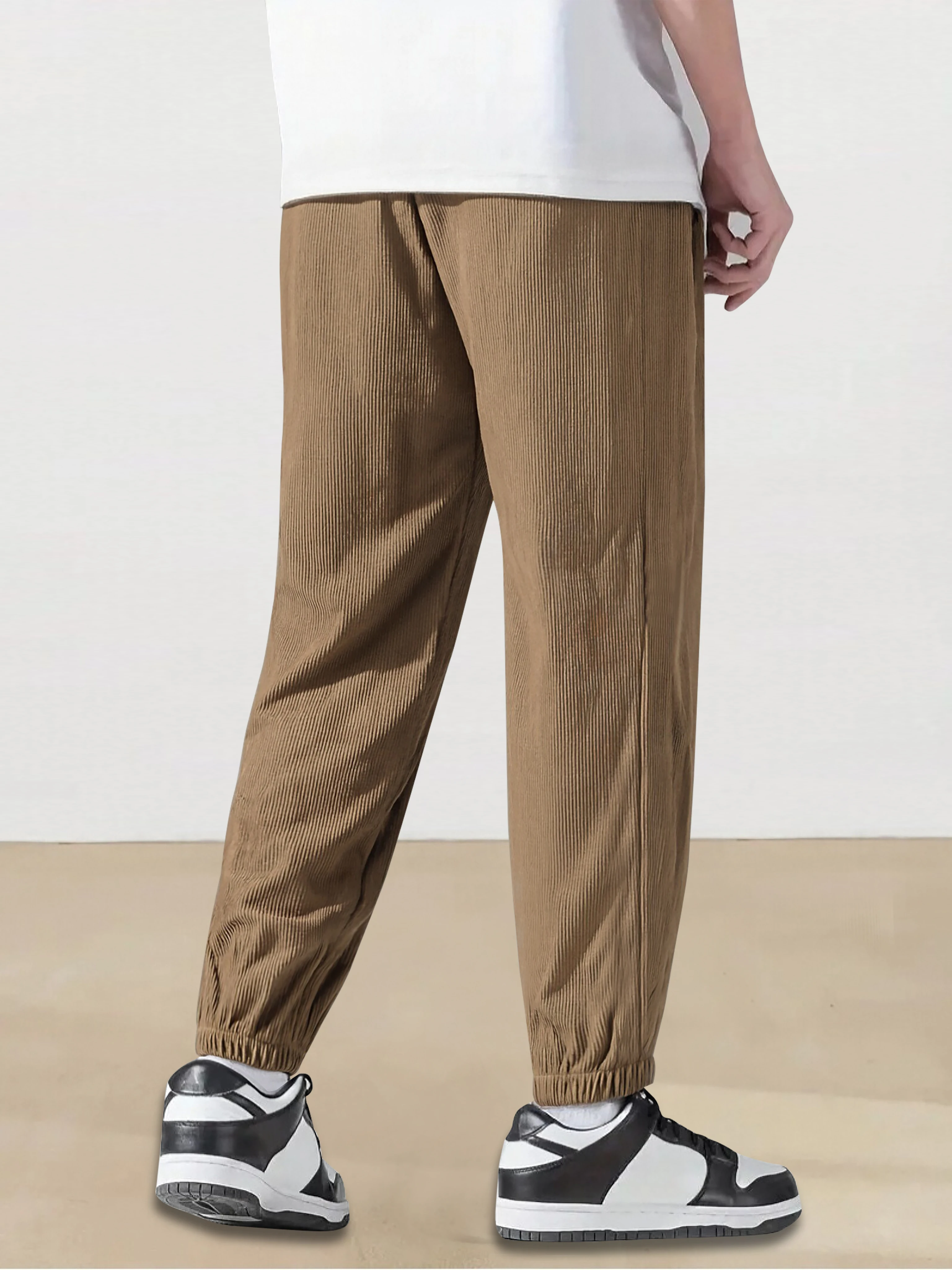 Baggy velours côtelé survêtement pantalon hommes Tech polaire pantalons de survêtement homme automne hiver décontracté sarouel mâle Sport pieds groupés