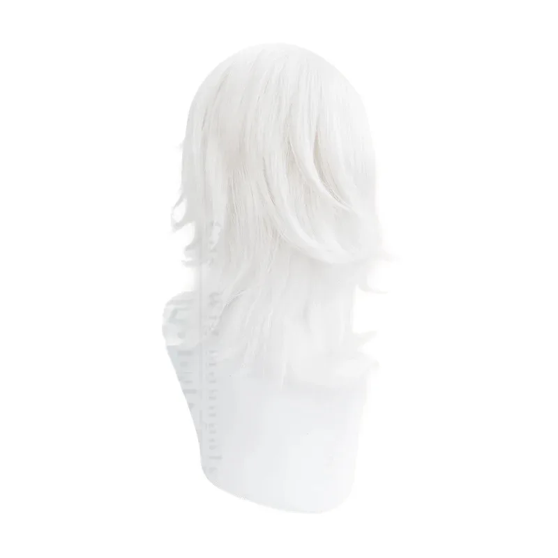 

qq34Anime Yu Sui Tianyuan Cos 35CM White Short Heat-resistant Synthetic Hair Halloween Party Cosplay Wigs+wig Cap