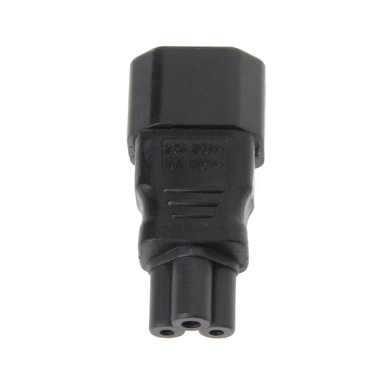 IEC 320 C14 3-pins mannelijk naar C5 3-pins vrouwelijke stekkerconverteradapter