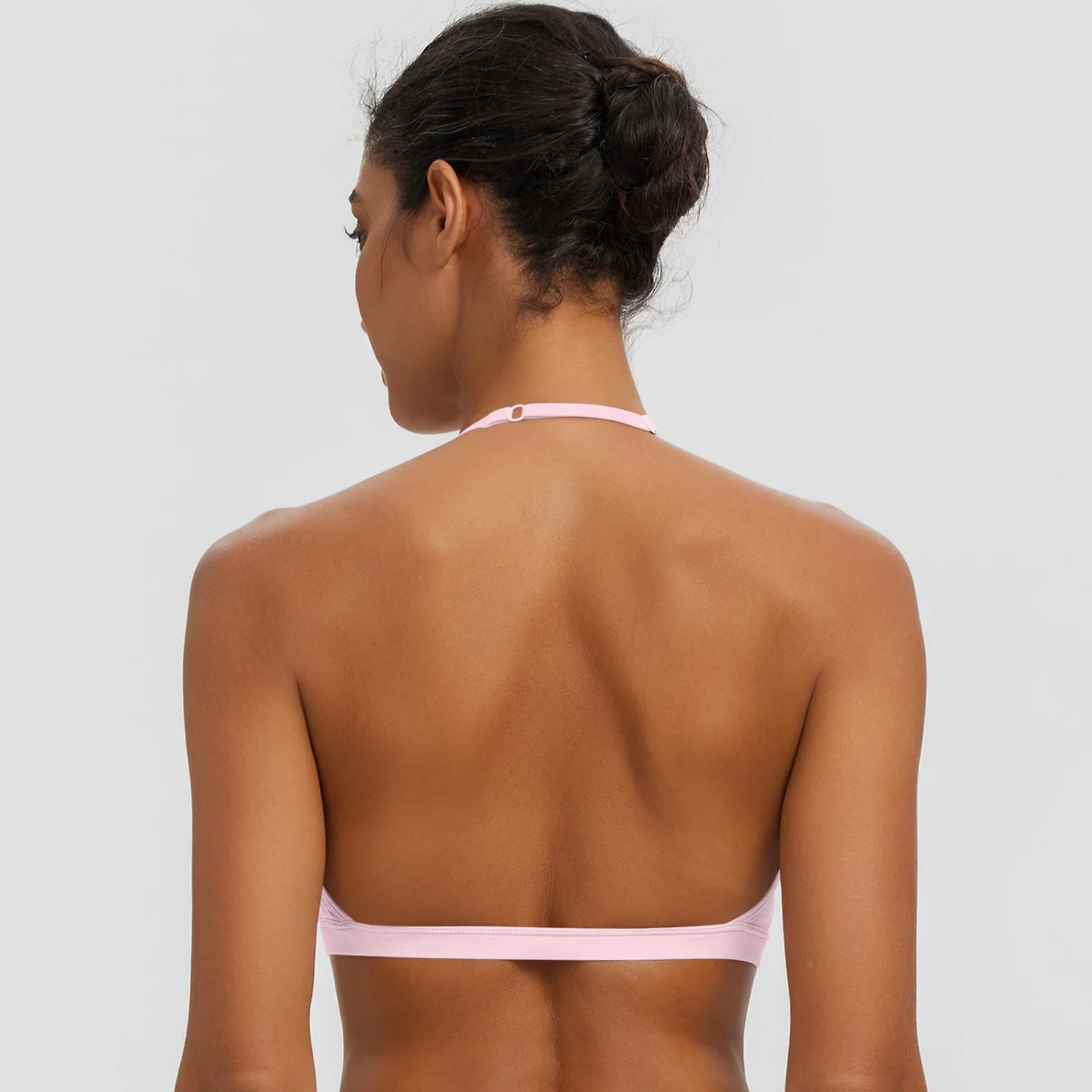 Damen-Sommer-Tanktops, einfarbig, mit Raffung, Yoga-BH, sexy, schöner Rücken, dünne Schulterträger, Sport-BH, Fitness-BH, Lauf-BH – Detail 22