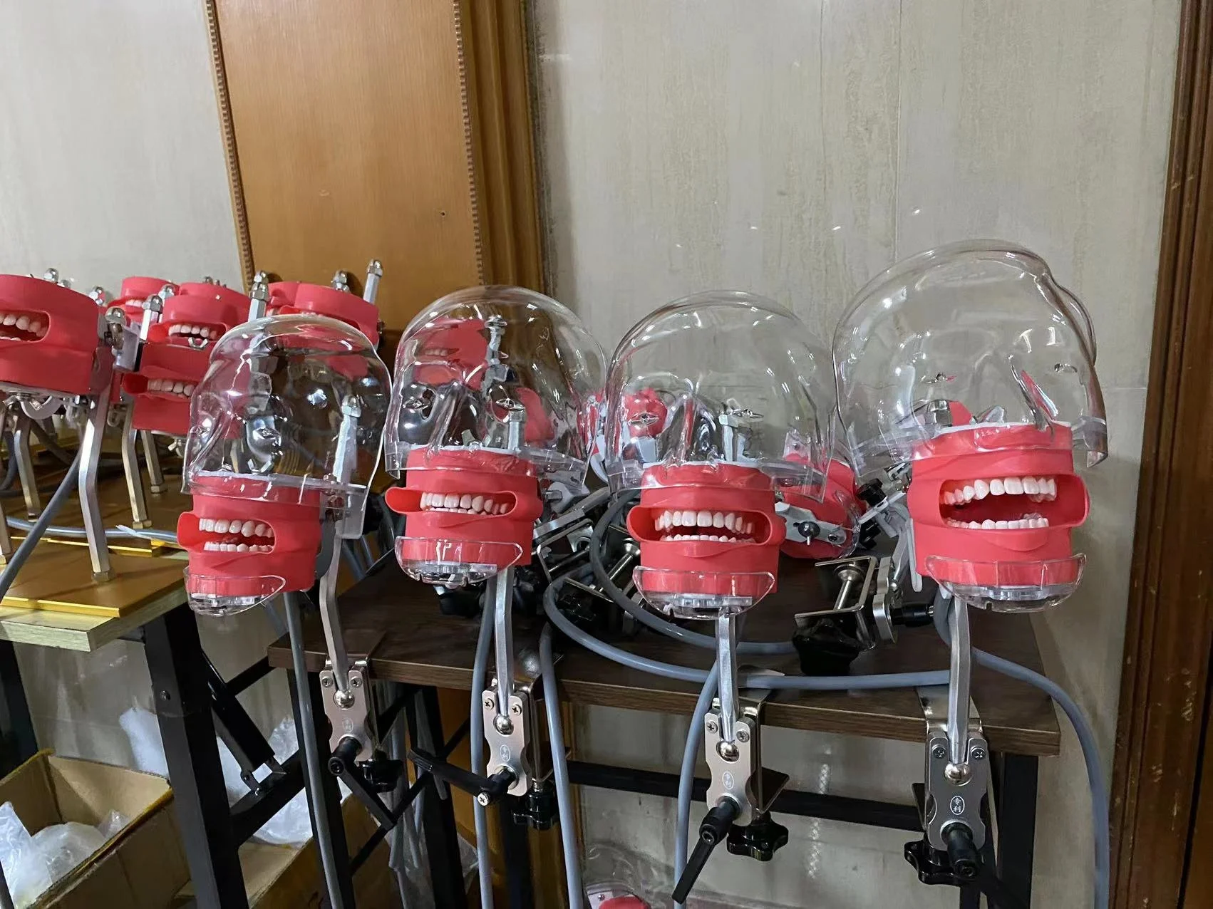 Manual Dental Phantom Head Simulator with Jaw Desk or Chair Type Phentom Head Model for Student Practice Teaching Simulation