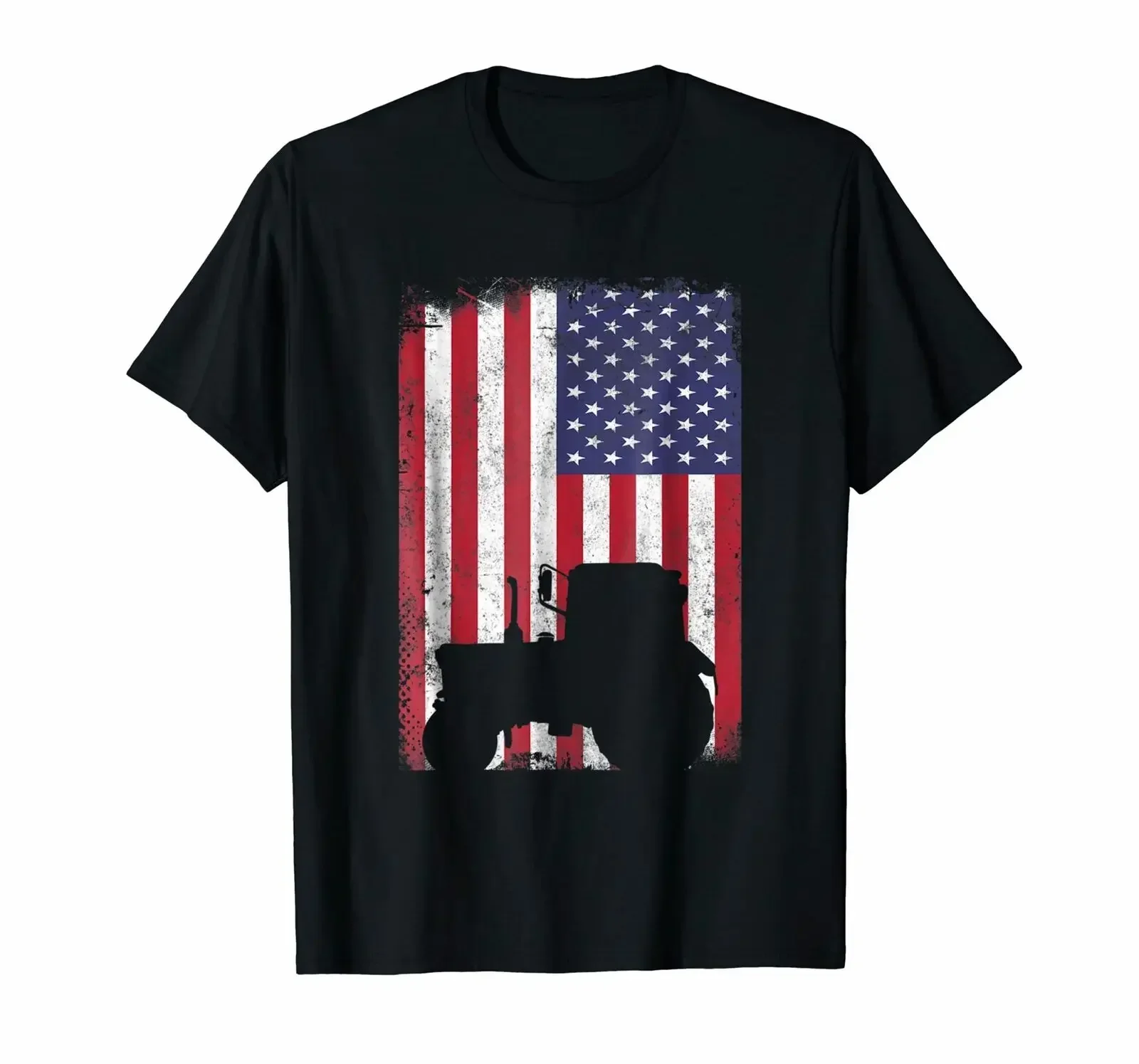 

Vintage Farming American Flag Tractor Farmer T-Shirt 100% Cotton O-Neck Summer Short Sleeve Casual Mens T-shirt Size S-3XL