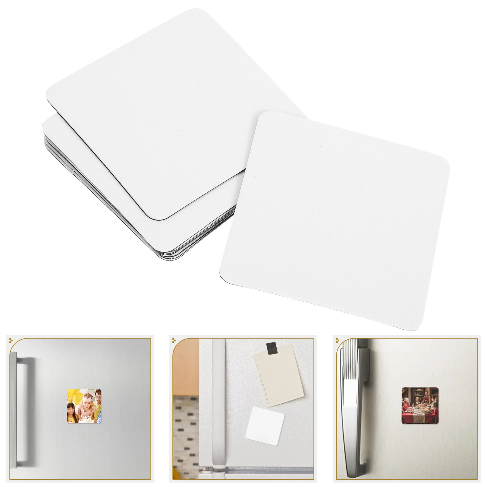 

10Pcs Blank Sublimation Fridge Magnets Heat Transfer Magnetic Sheets for DIY Photo Craft Projects Vibrant Waterproof Decorative
