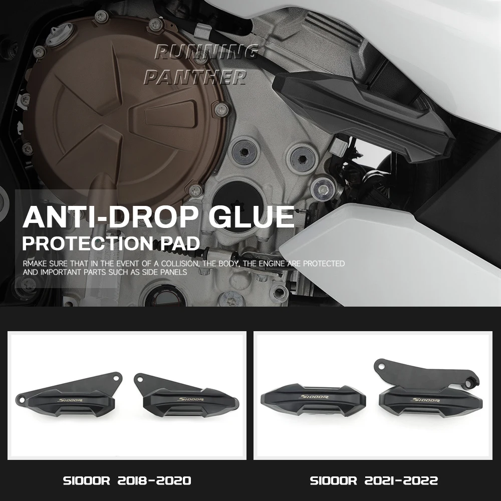 

NEW Motorcycle Frame Sliders Pad Protector Guard Anti-Fall Glue Falling Protection Pads Set For BMW S1000R 2018-2020 2021 2022
