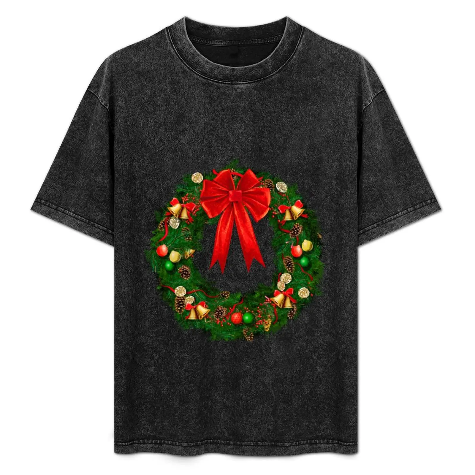 

Christmas wreath T-Shirt Work Wear Breathable Tee