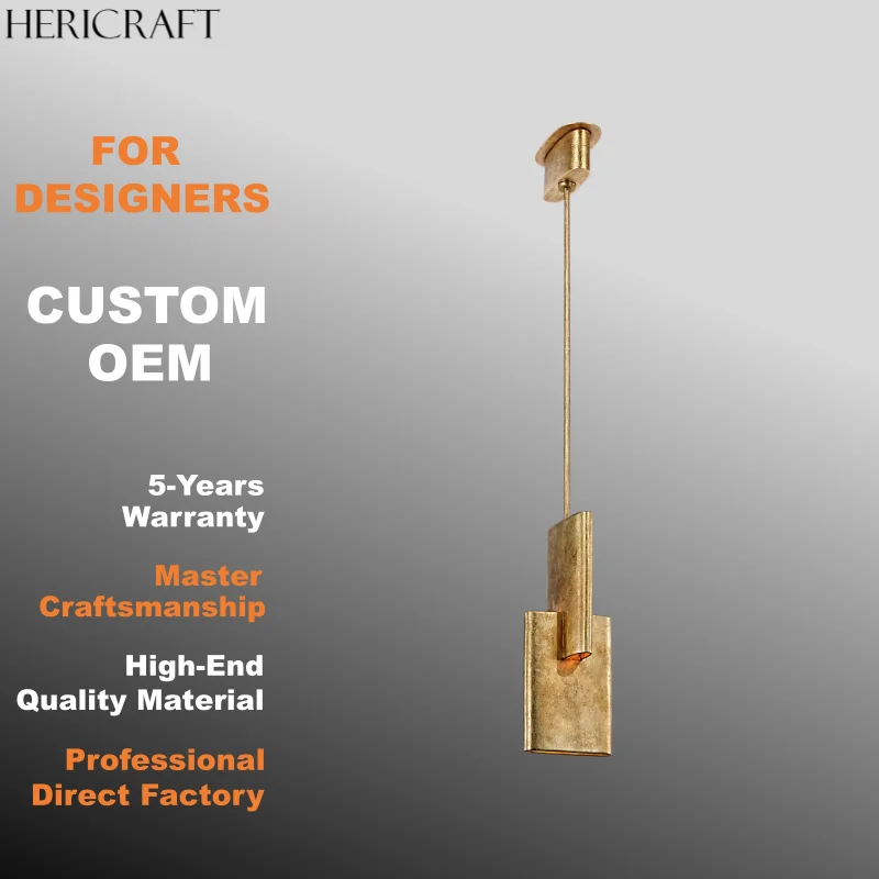 2026 Vintage Brass Pendant Light Luxury Intersecting Chandelier For Living Room Dining Kitchen UL Standard