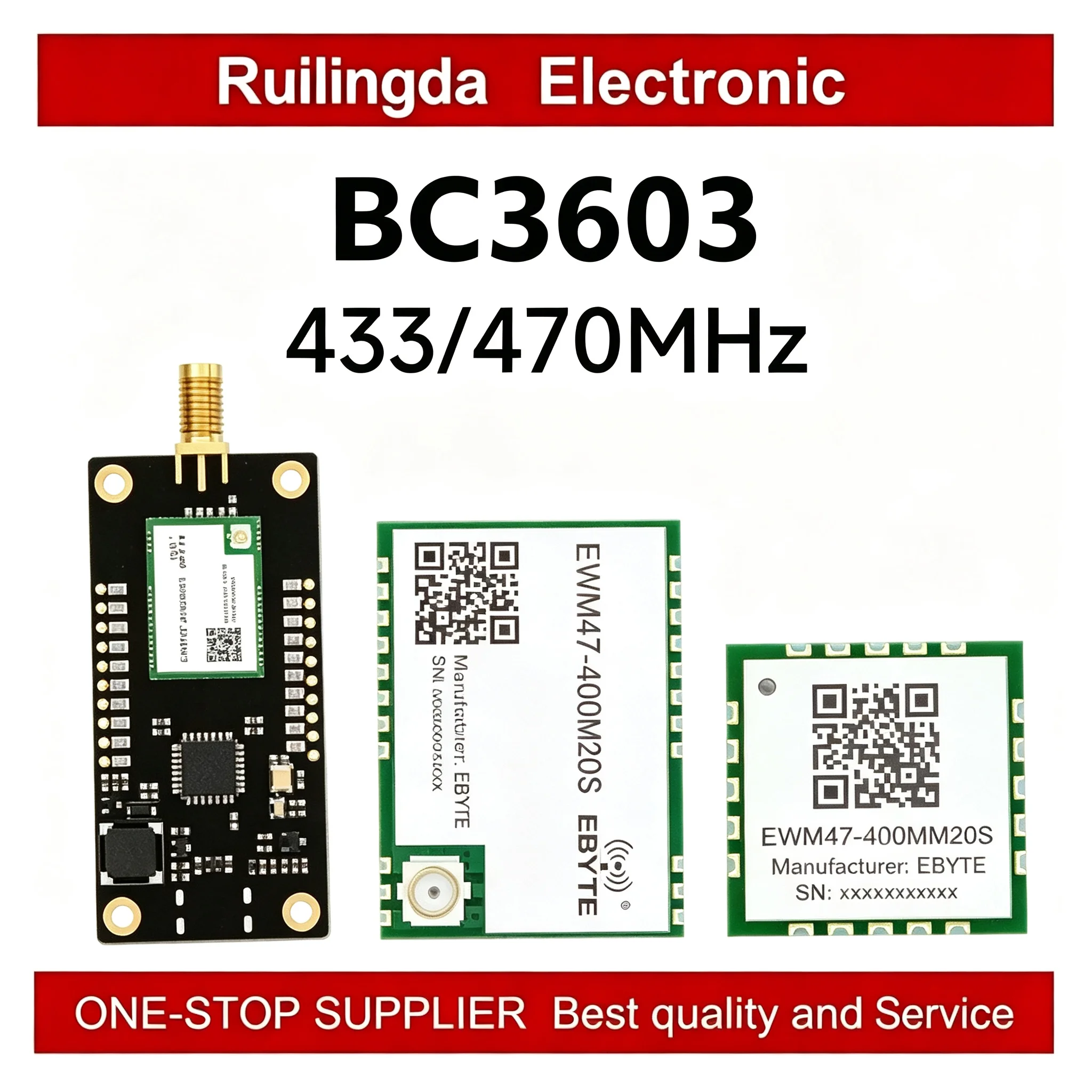 EWM47-400MM20S EWM47-400M20S 433/470MHz 20dBm Low Power Consumption 3KM Coverage EWM47-400M Series SMD Test Board