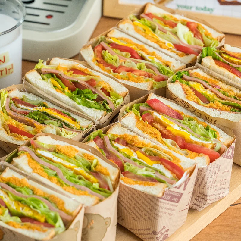 Papel de envolver comida grande, estera para plato, sándwich, hamburguesa, patatas fritas, bolsas de periódico enceradas al aceite, 50 piezas