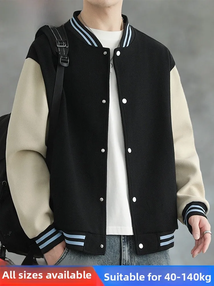 

Loose American Sle Baseball Jaet for Men Spring Autumn New Trendy Brand Casual Match All over the Place Splicing Coat