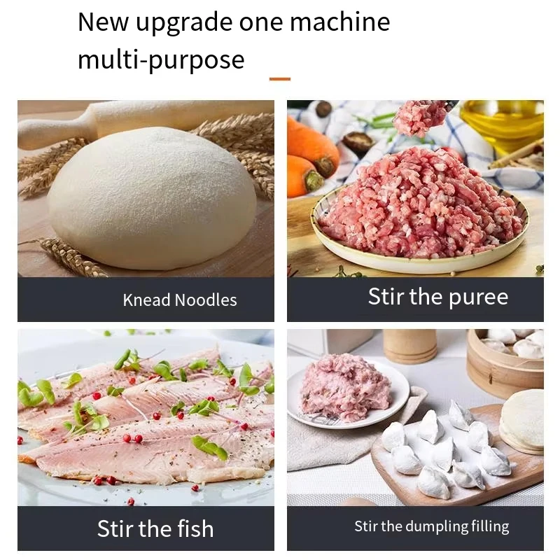 Impastatrice commerciale di vendita calda 15 kg / h l Impastatrice 1500 W 220 V Secchio in acciaio inossidabile Impastatrice per farina