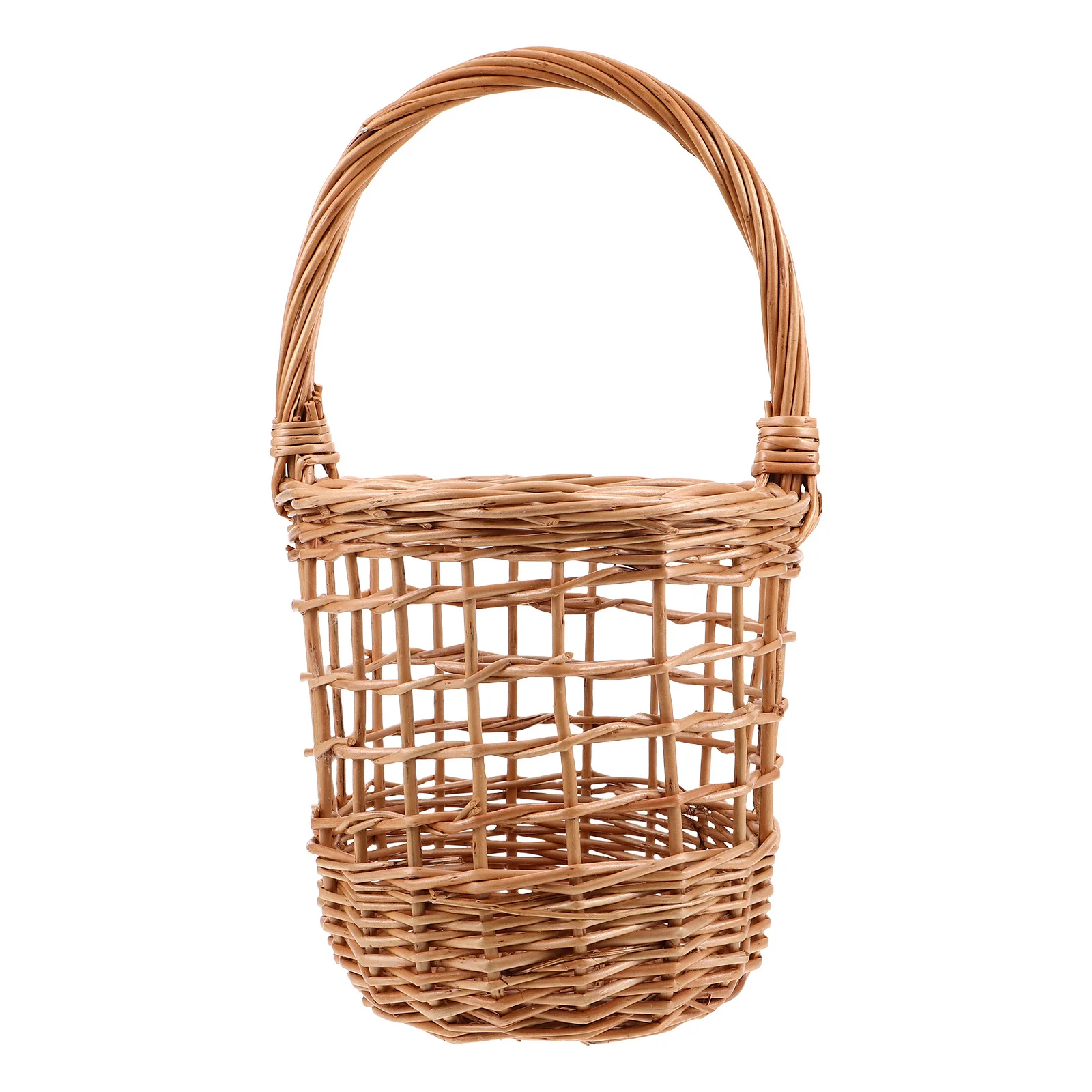 

Handmade Wicker Storage Basket Willow Woven Kitchen Organizer For Garlic Ginger Vegetable Fruit Hanging Basket Natural