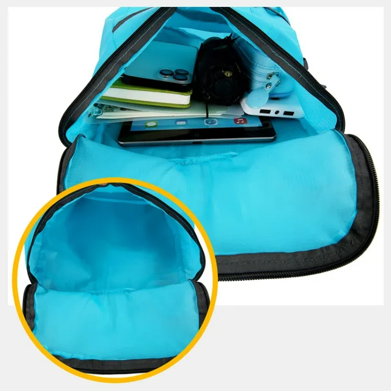حقيبة ظهر للسفر خفيفة الوزن قابلة للطي مقاومة للماء للرياضات الخارجية وتسلق الجبال حقيبة كبيرة لركوب الدراجات حقيبة ظهر للمشي لمسافات طويلة والرحلات