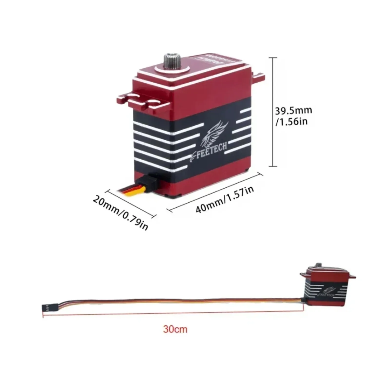 Feetech FT5835M 35KG 디지털 서보 180 °   고속 0.19s/60 °   RC 자동차/바하 트럭/로봇용 올메탈 기어