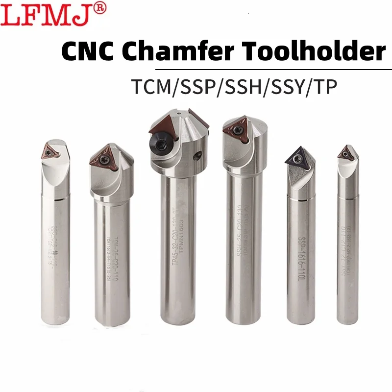 

1PCS TCM SSP SSH TP CNC Chamfering Toolholder Machining SSY C20 Tungsten Steel Milling Cutter Inner Hole 30 45 60 Degrees