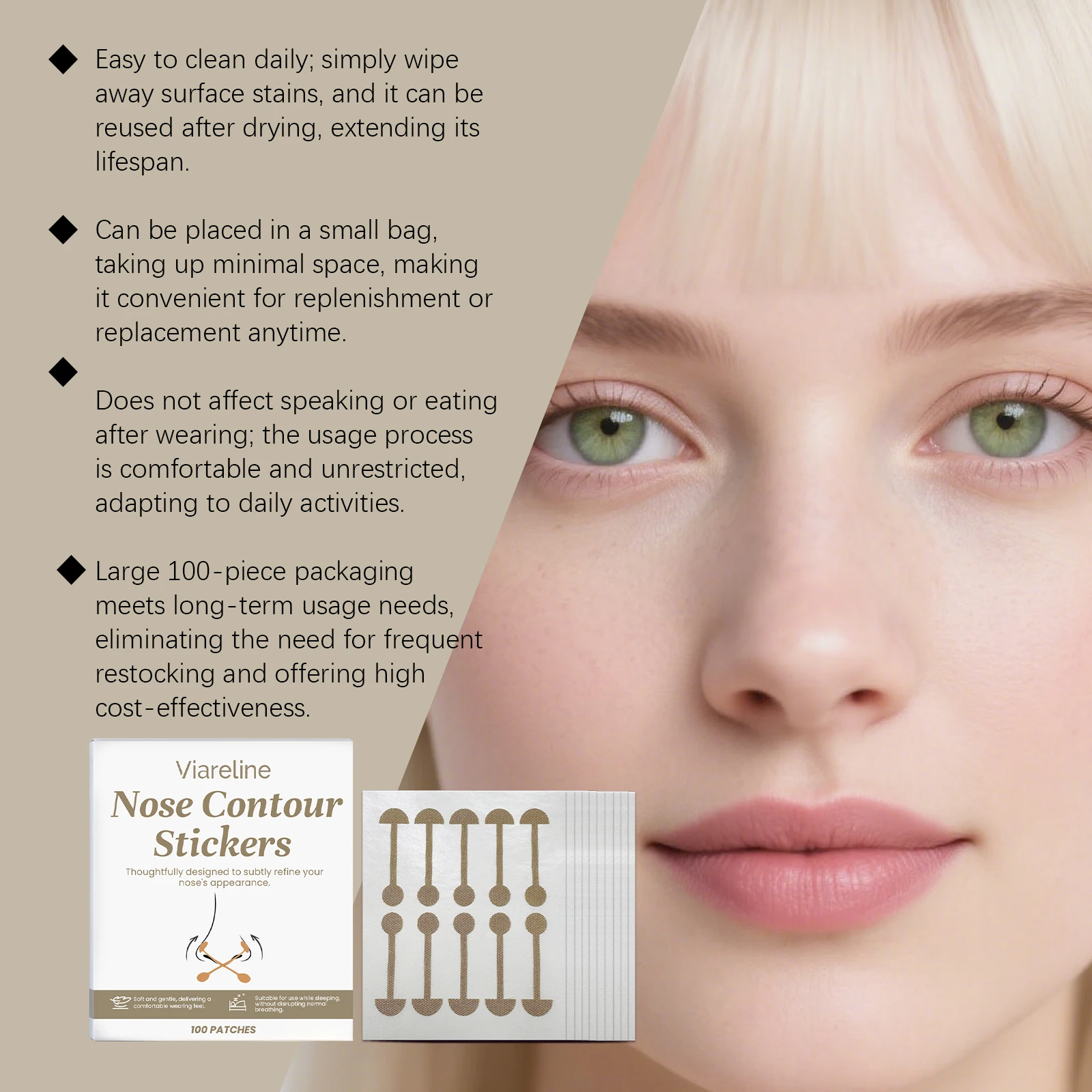 Shrinking Nose Wing Stickers Boost Nasal Skin Elasticity Contour Narrow Smaller Thinner Nose Shaper Sticker Nasal Shaping Patch - view 6