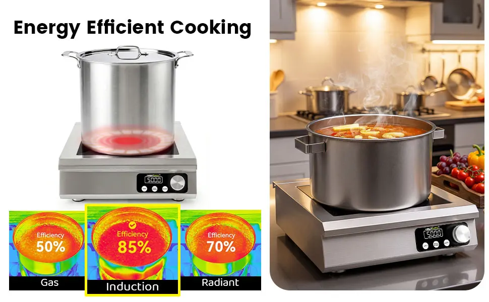 Large induction burner