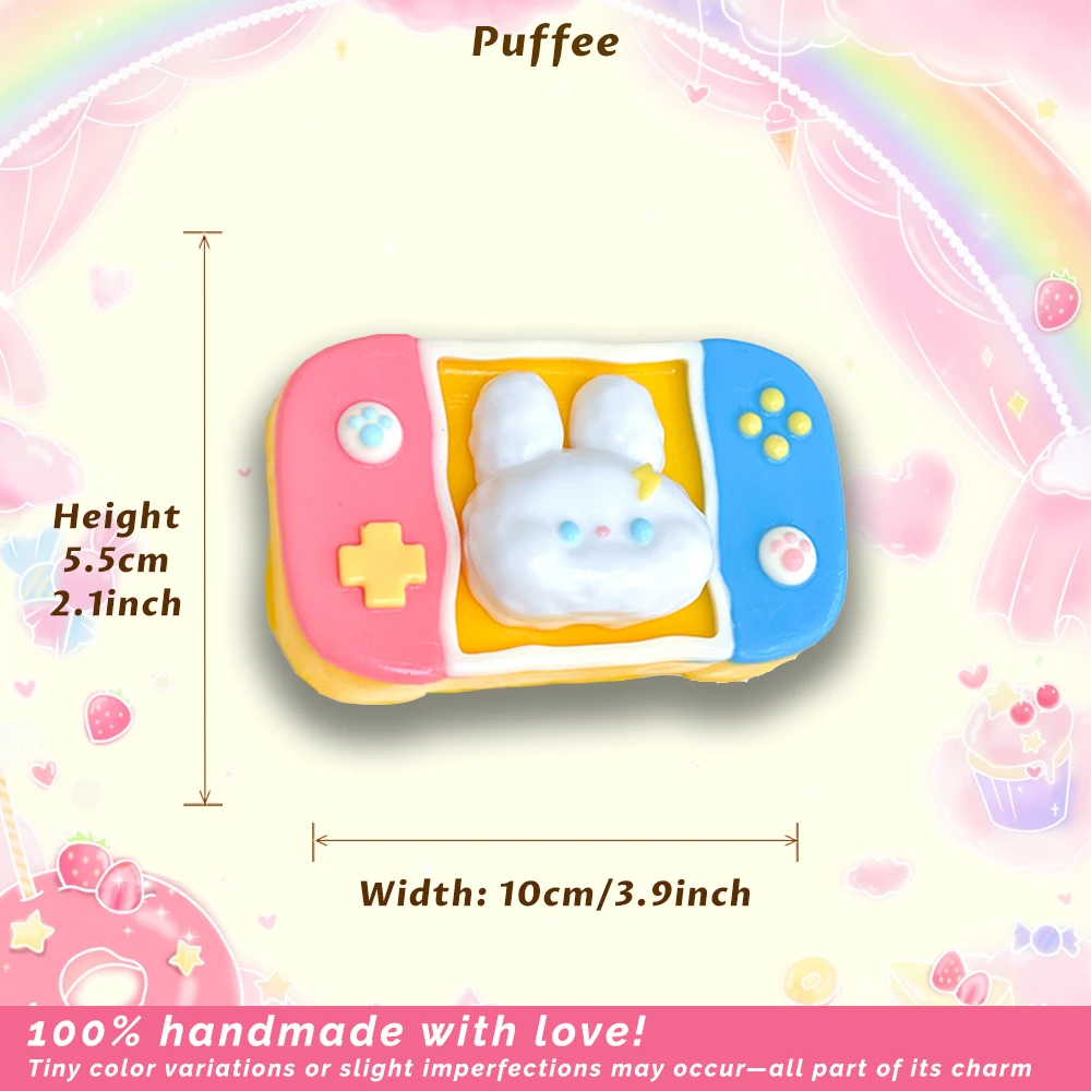 لعبة أرنب إسفنجية من السيليكون للطعام، لعبة طابا إسفنجية مصنوعة يدويًا، لعبة ضغط بطيئة الارتداد، سعيدة #5