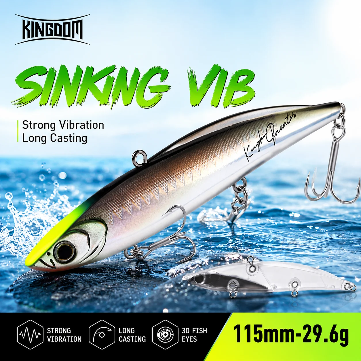 isca-artificial-kingdom-vib-115mm-296g-afundante-com-vibracao-de-alta-frequencia-e-anzol-triplo-para-pesca-de-robalo