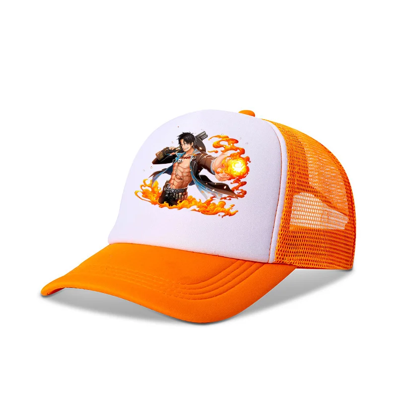 ワンピース野球帽子供アニメルフィゾロ調節可能なメッシュ帽子バイザーピークキャップサンシェード帽子屋外帽子アクセサリー