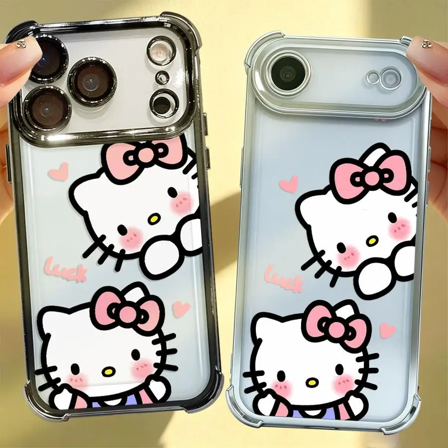 

Case for iPhone 17 Pro Max 14 Pro 13 11 Air 16 Plus 12 15 16e Soft Phone Cover Cute Sanrio Hello Kitty