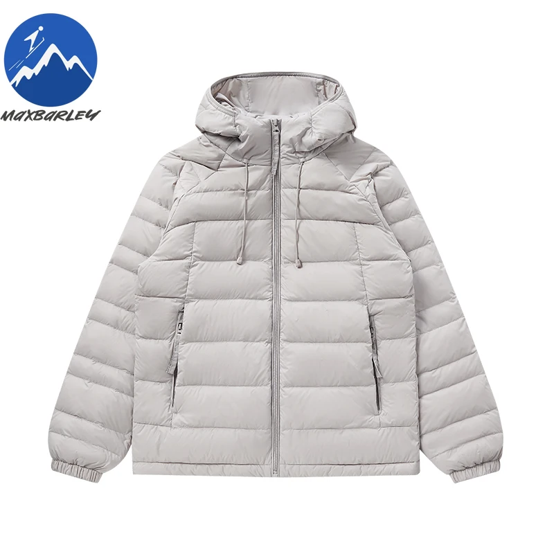 جاكيت قصير خفيف الوزن للرجال والنساء ، معطف فضفاض بغطاء رأس ، أحادي اللون ، محمول ، عصري ، جديد ، 90 بطة لأسفل ، شتاء ،