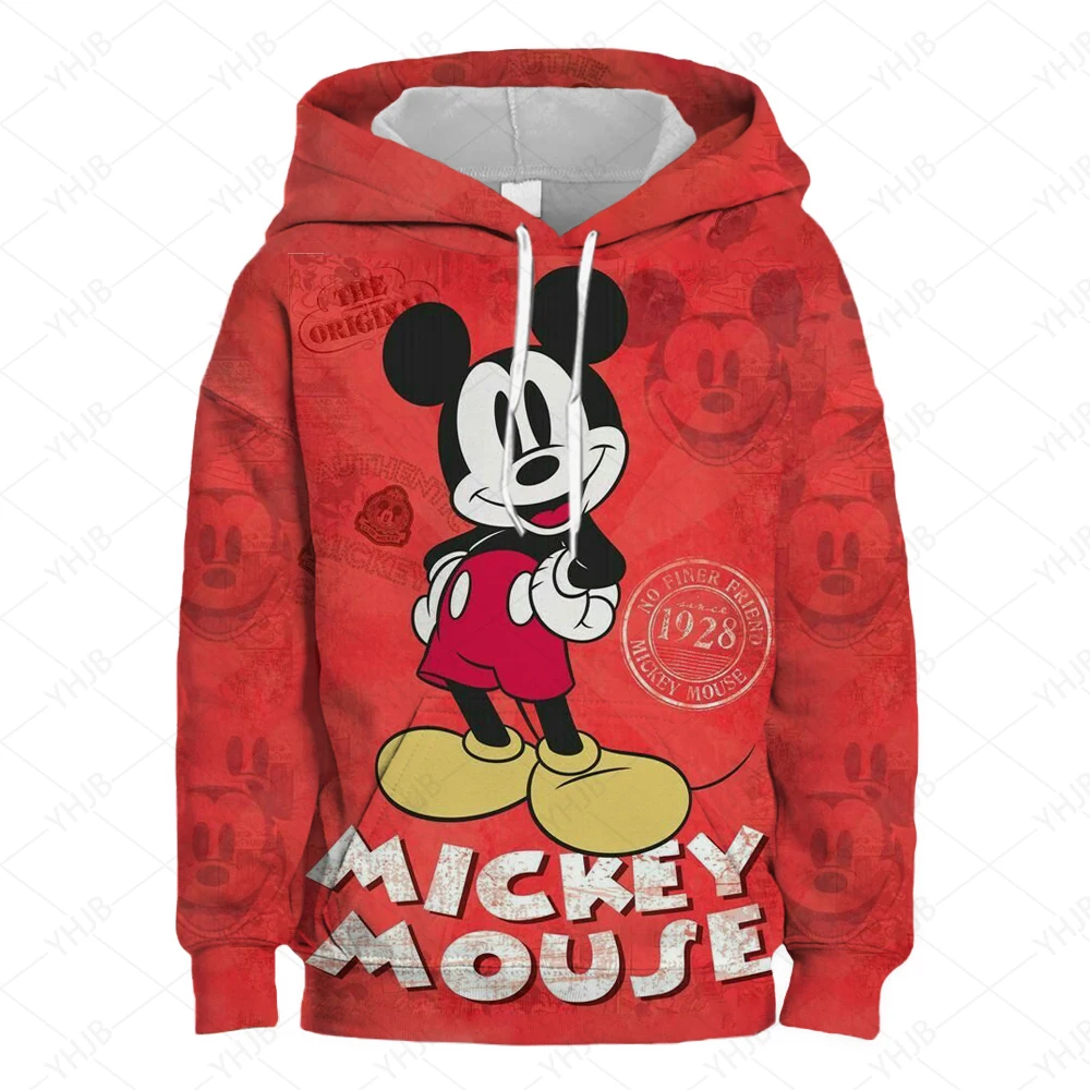 Gorąca sprzedaż Bluzy Manga Anime Mickey Minnie Disney Mouse Bluza dziecięca Odzież dziecięca Dziewczynka Chłopiec Bluza z kapturem Baby Top