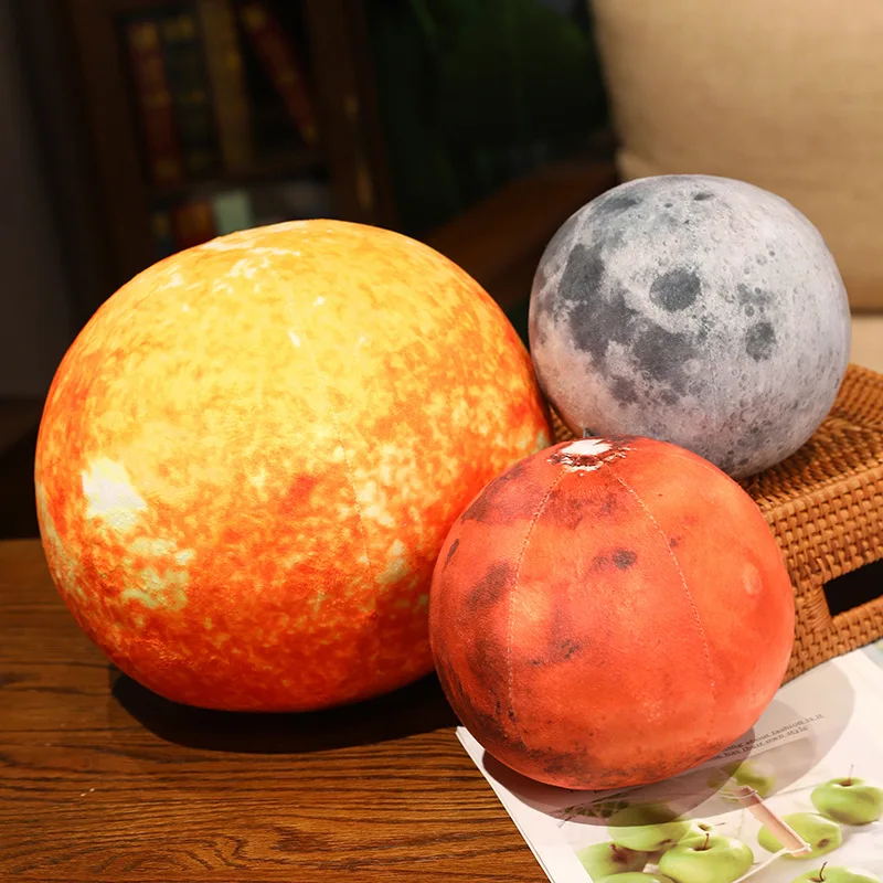 Simulated Earth Sun Mars Moon Stuffed Toys Stuffed Planets In The Solar System Soft Doll Pillow Cushions Boy Girl Birthday Gift