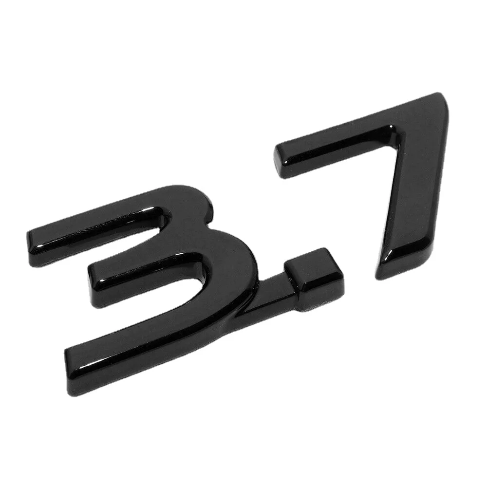 ABS 3D 1Pcs for Infiniti 3.7 Left or Right Fender Marker Badge Emblem Nameplate Black Accessories