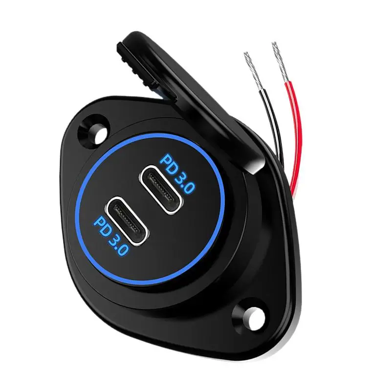 

USB Car Charger Socket USB Charger Fast Charging Socket Yachts And Caravan Waterproof Charging Protection Socket For Tablets