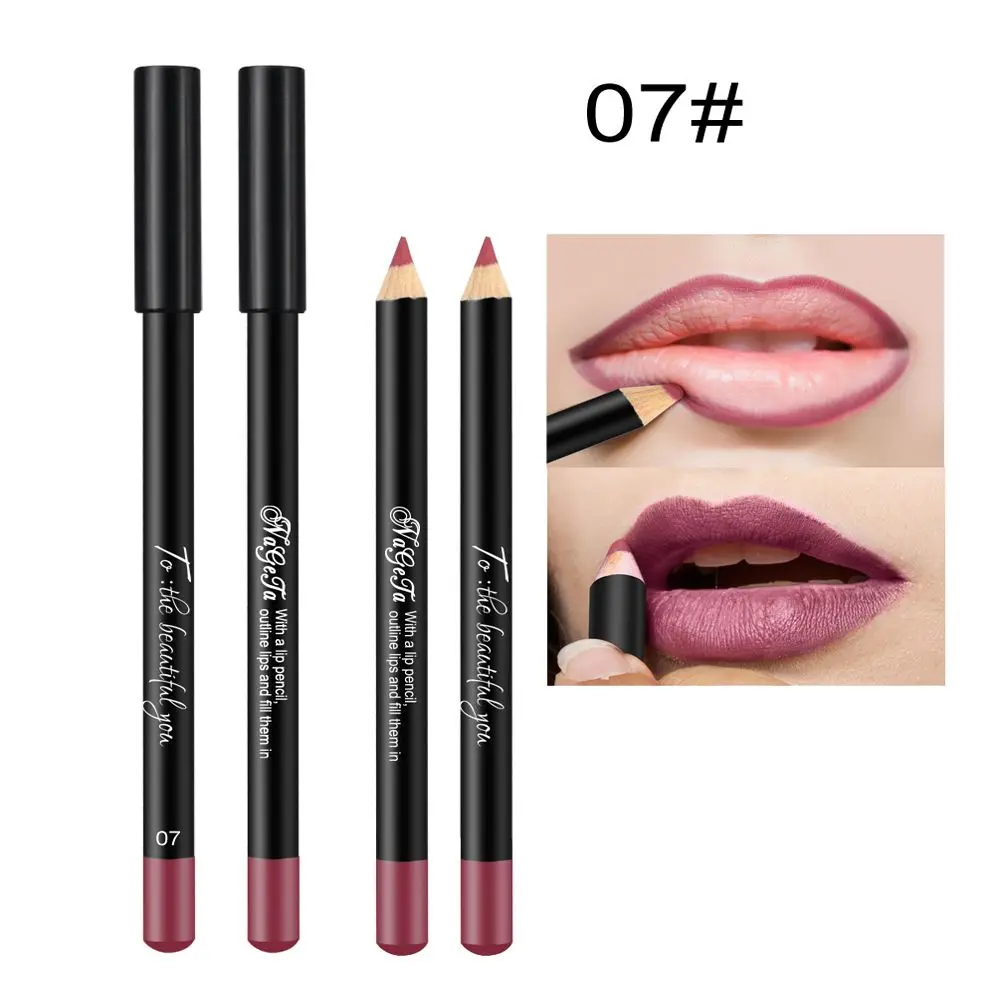 Smooth Women's Long Lasting Professional Waterproof Lip Liner Pencil Lipstick Eyeliner Pen 12 Assorted Colors Matte Lip Liner